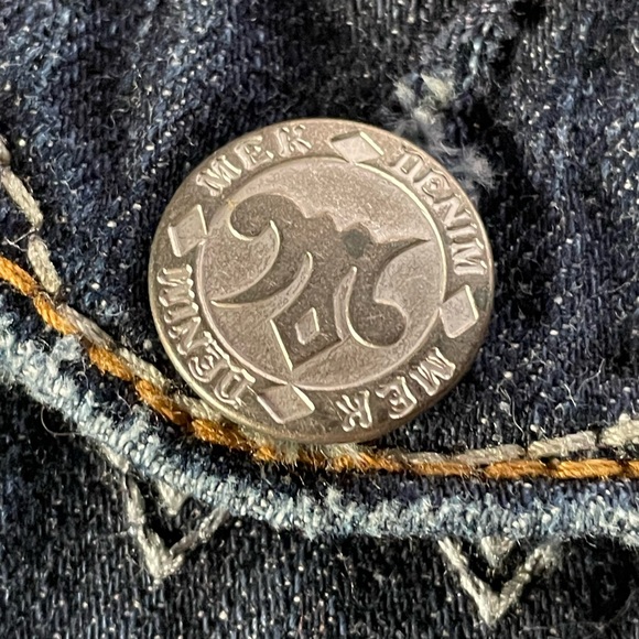 MEK denim JEANS -boot cut lightly faded/distressed size27/34 - Picture 7 of 13